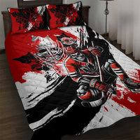 Canada Hockey Skull Life and Death Quilt Bed Set