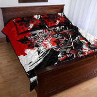 Canada Hockey Skull Life and Death Quilt Bed Set