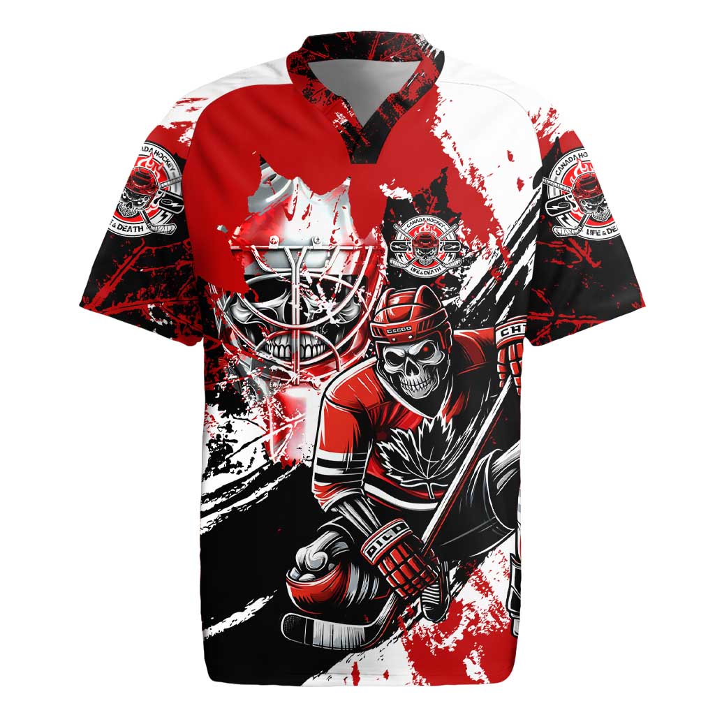 Canada Hockey Skull Life and Death Rugby Jersey