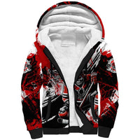 Canada Hockey Skull Life and Death Sherpa Hoodie