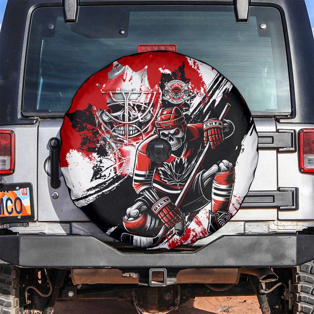 Canada Hockey Skull Life and Death Spare Tire Cover