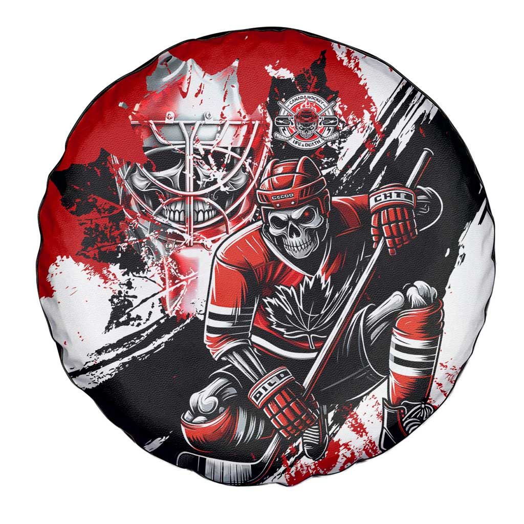 Canada Hockey Skull Life and Death Spare Tire Cover
