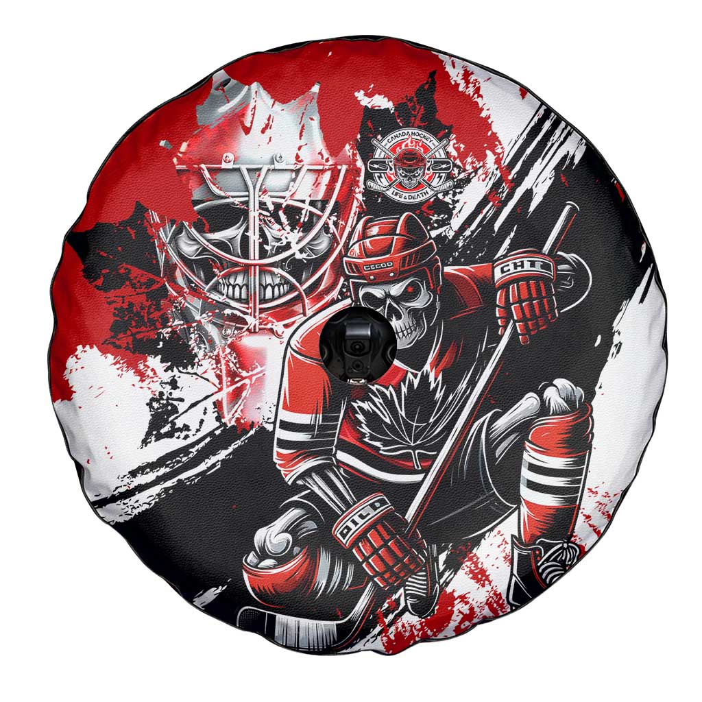 Canada Hockey Skull Life and Death Spare Tire Cover
