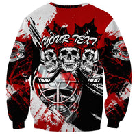 Canada Hockey Skull Life and Death Sweatshirt