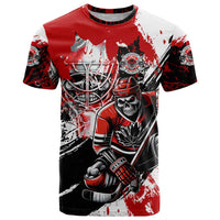 Canada Hockey Skull Life and Death T Shirt