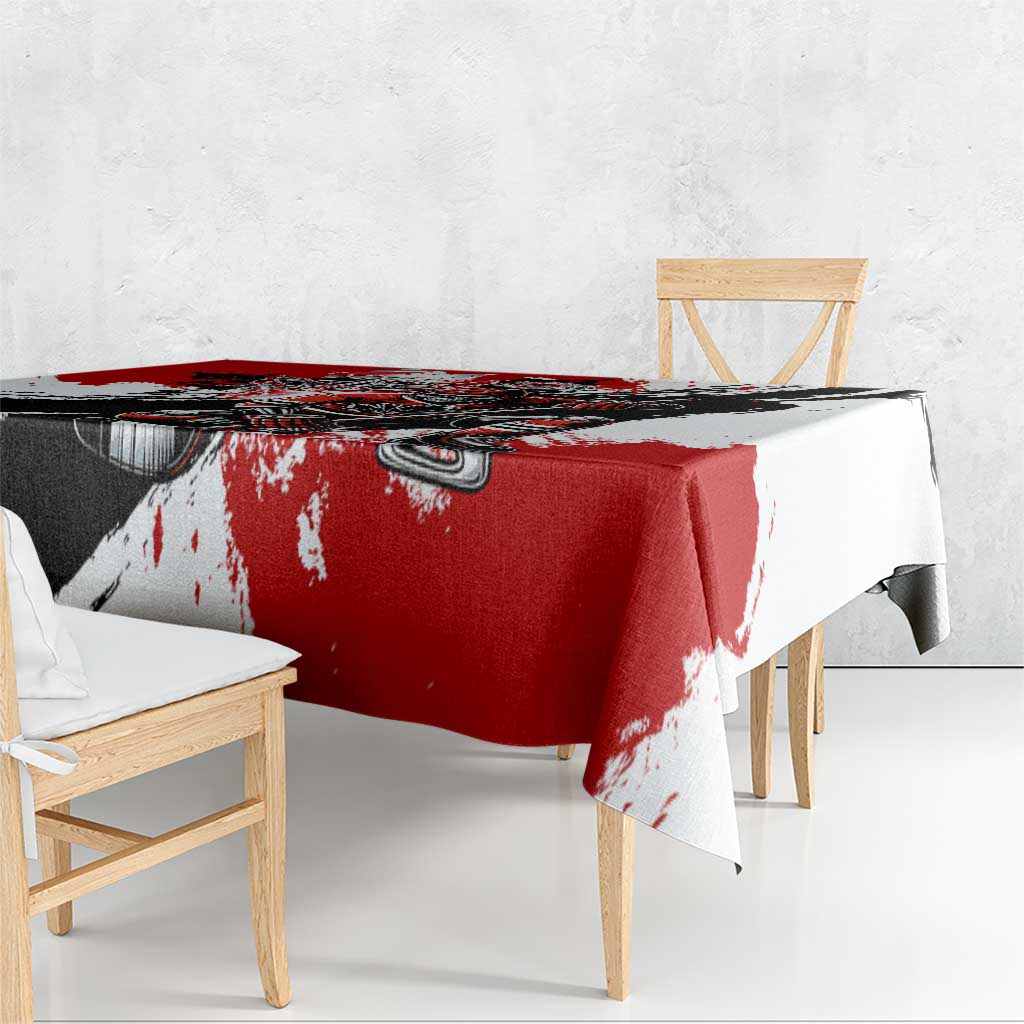 Canada Hockey Skull Life and Death Tablecloth