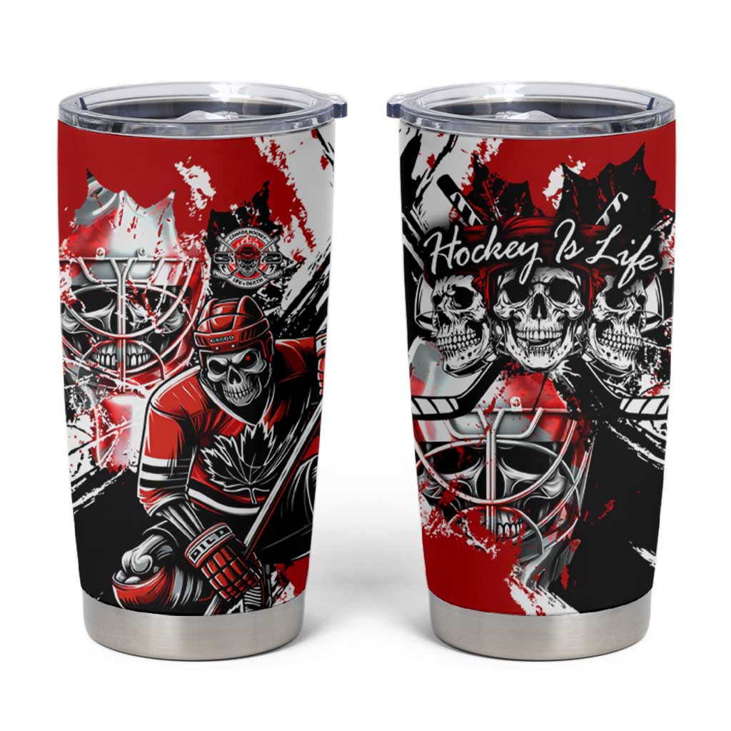 Canada Hockey Skull Life and Death Tumbler Cup