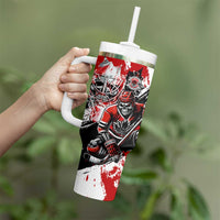 Canada Hockey Skull Life and Death Tumbler With Handle