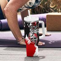 Canada Hockey Skull Life and Death Tumbler With Handle