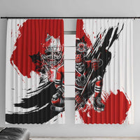 Canada Hockey Skull Life and Death Window Curtain