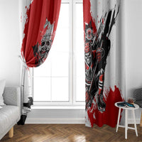 Canada Hockey Skull Life and Death Window Curtain