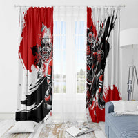 Canada Hockey Skull Life and Death Window Curtain