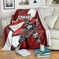 Canada Hockey Warrior Blanket Bold Maple Leaf Sports Art