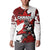 Personalized Canada Hockey Warrior Button Sweatshirt Bold Maple Leaf Sports Art
