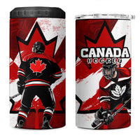 Canada Hockey Warrior 4 in 1 Can Cooler Tumbler Bold Maple Leaf Sports Art