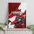 Canada Hockey Warrior Canvas Wall Art Bold Maple Leaf Sports Art