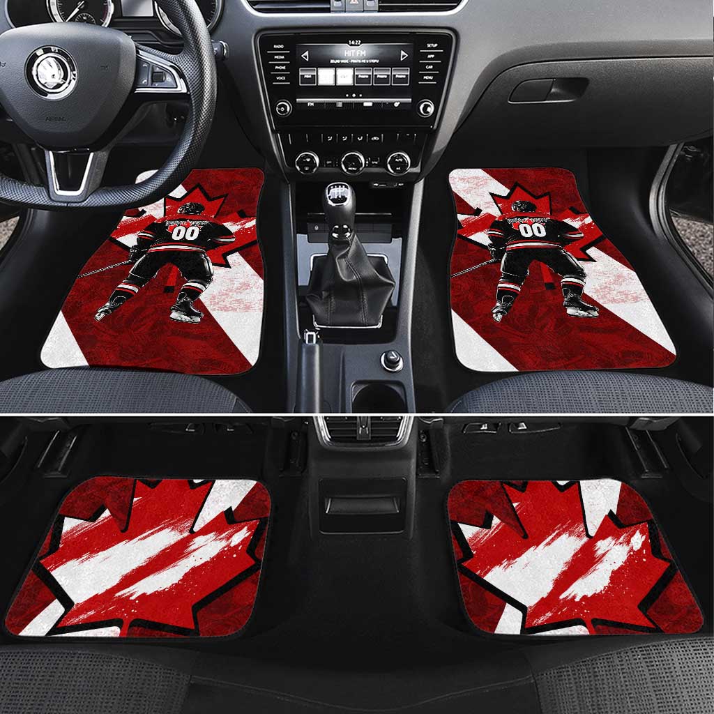 Canada Hockey Warrior Car Mats Bold Maple Leaf Sports Art