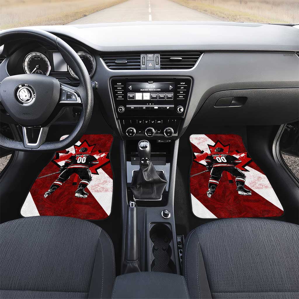 Canada Hockey Warrior Car Mats Bold Maple Leaf Sports Art