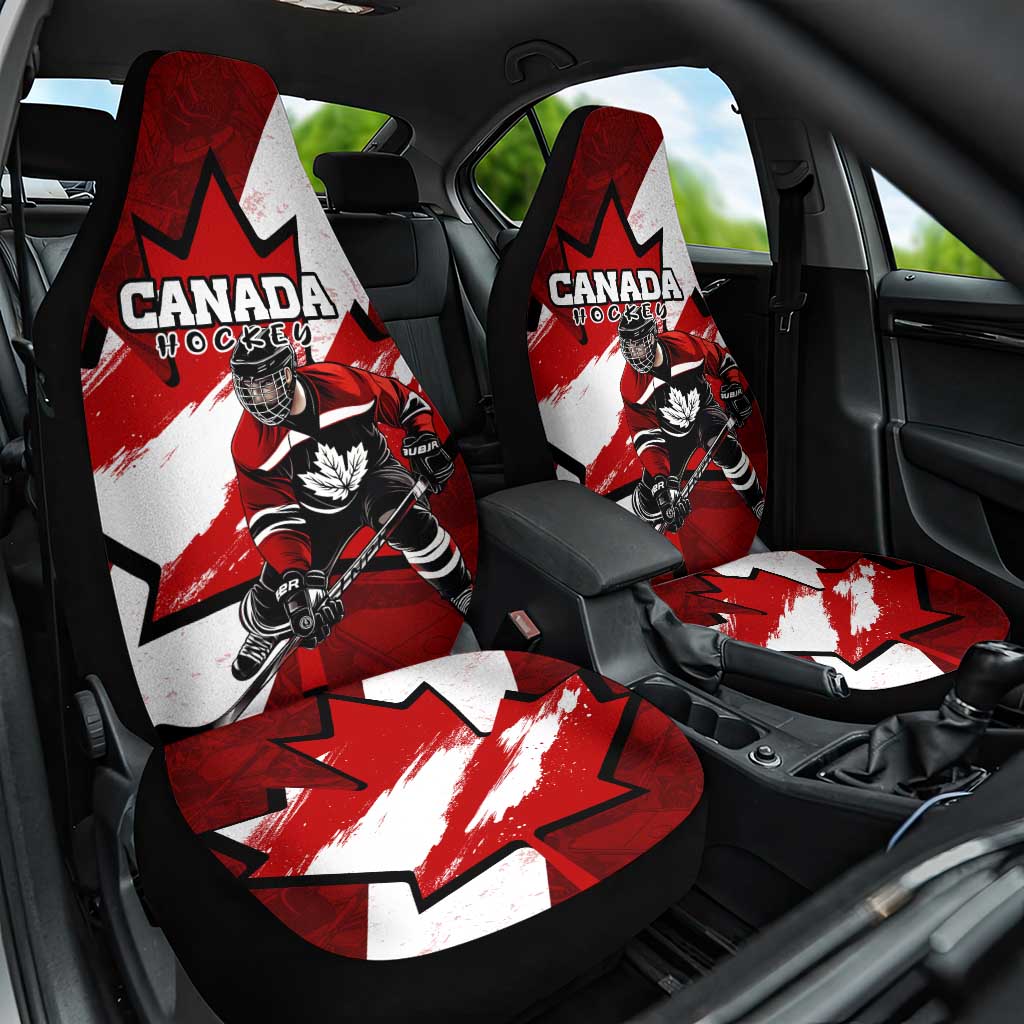 Canada Hockey Warrior Car Seat Cover Bold Maple Leaf Sports Art