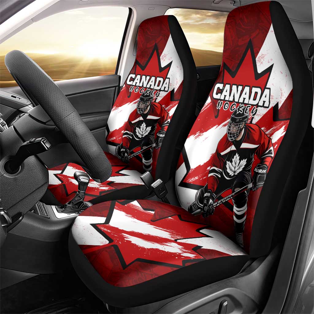 Canada Hockey Warrior Car Seat Cover Bold Maple Leaf Sports Art