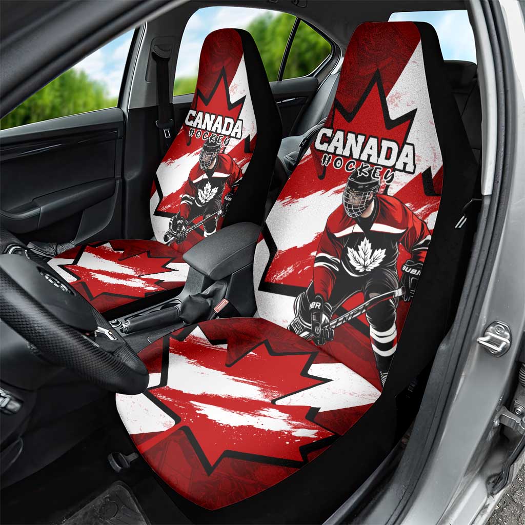 Canada Hockey Warrior Car Seat Cover Bold Maple Leaf Sports Art