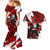 Personalized Canada Hockey Warrior Couples Matching Mermaid Dress and Hawaiian Shirt Bold Maple Leaf Sports Art