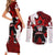 Personalized Canada Hockey Warrior Couples Matching Short Sleeve Bodycon Dress and Long Sleeve Button Shirt Bold Maple Leaf Sports Art