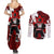Personalized Canada Hockey Warrior Couples Matching Summer Maxi Dress and Long Sleeve Button Shirt Bold Maple Leaf Sports Art