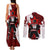 Personalized Canada Hockey Warrior Couples Matching Tank Maxi Dress and Long Sleeve Button Shirt Bold Maple Leaf Sports Art