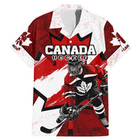 Personalized Canada Hockey Warrior Family Matching Mermaid Dress and Hawaiian Shirt Bold Maple Leaf Sports Art