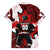 Personalized Canada Hockey Warrior Family Matching Off The Shoulder Long Sleeve Dress and Hawaiian Shirt Bold Maple Leaf Sports Art