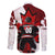 Personalized Canada Hockey Warrior Family Matching Puletasi and Hawaiian Shirt Bold Maple Leaf Sports Art