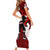 Personalized Canada Hockey Warrior Family Matching Short Sleeve Bodycon Dress and Hawaiian Shirt Bold Maple Leaf Sports Art