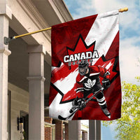 Canada Hockey Warrior Garden Flag Bold Maple Leaf Sports Art