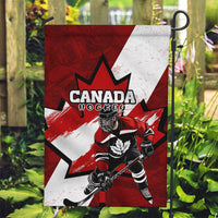 Canada Hockey Warrior Garden Flag Bold Maple Leaf Sports Art