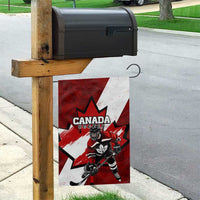 Canada Hockey Warrior Garden Flag Bold Maple Leaf Sports Art