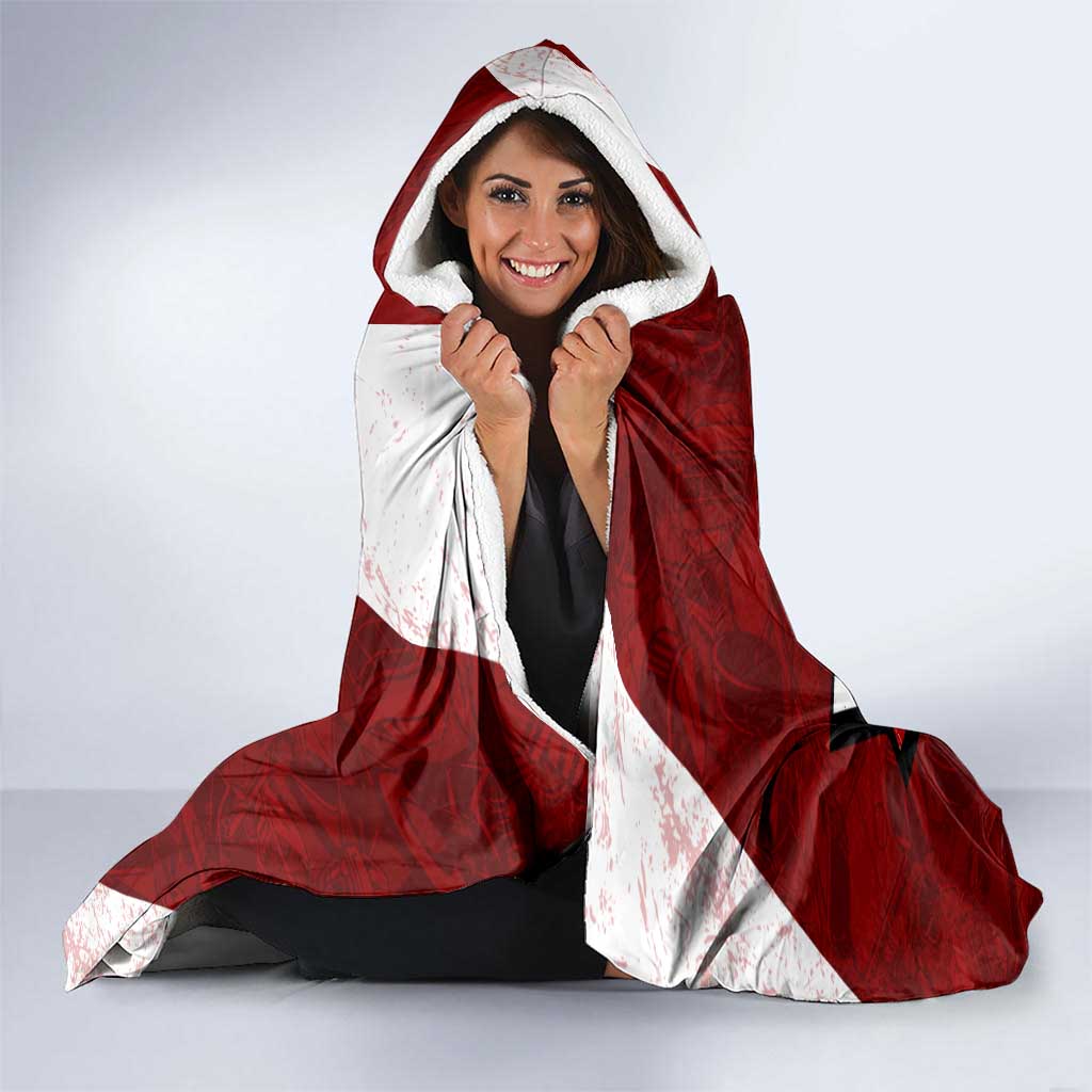 Canada Hockey Warrior Hooded Blanket Bold Maple Leaf Sports Art