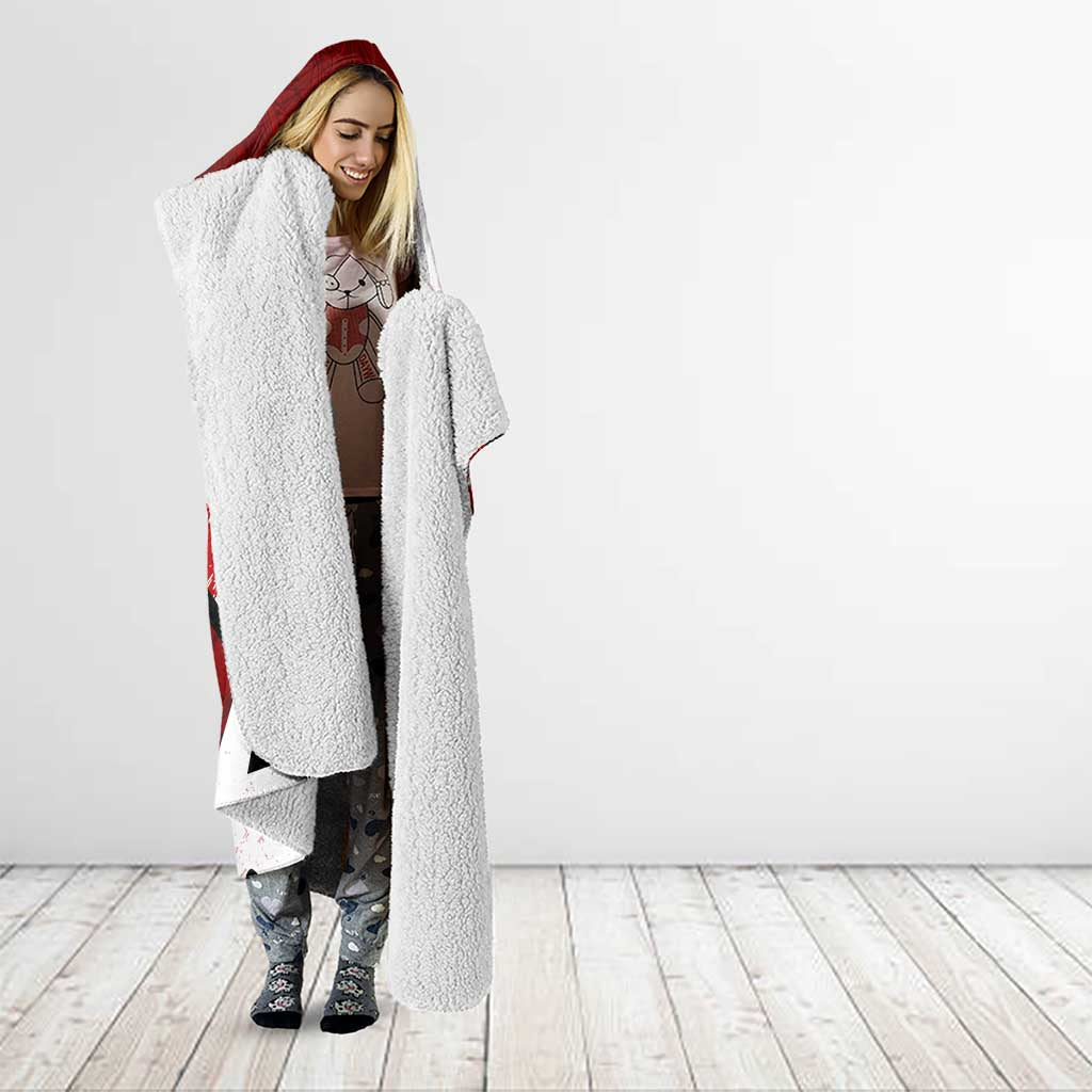 Canada Hockey Warrior Hooded Blanket Bold Maple Leaf Sports Art