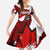 Personalized Canada Hockey Warrior Kid Short Sleeve Dress Bold Maple Leaf Sports Art