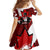 Personalized Canada Hockey Warrior Kid Short Sleeve Dress Bold Maple Leaf Sports Art