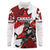 Personalized Canada Hockey Warrior Long Sleeve Polo Shirt Bold Maple Leaf Sports Art