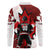 Personalized Canada Hockey Warrior Long Sleeve Polo Shirt Bold Maple Leaf Sports Art