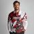 Personalized Canada Hockey Warrior Long Sleeve Polo Shirt Bold Maple Leaf Sports Art