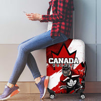Canada Hockey Warrior Luggage Cover Bold Maple Leaf Sports Art