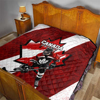 Canada Hockey Warrior Quilt Bold Maple Leaf Sports Art