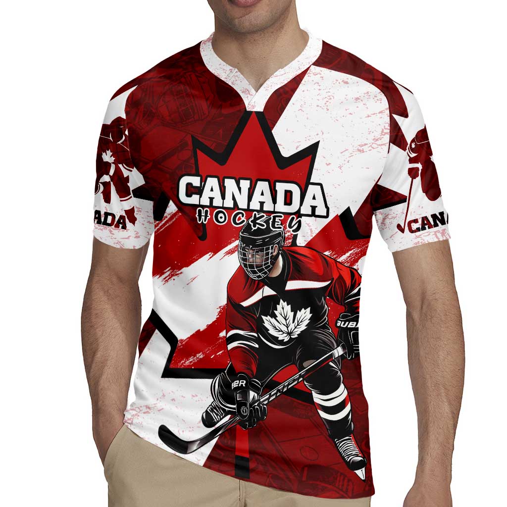 Personalized Canada Hockey Warrior Rugby Jersey Bold Maple Leaf Sports Art