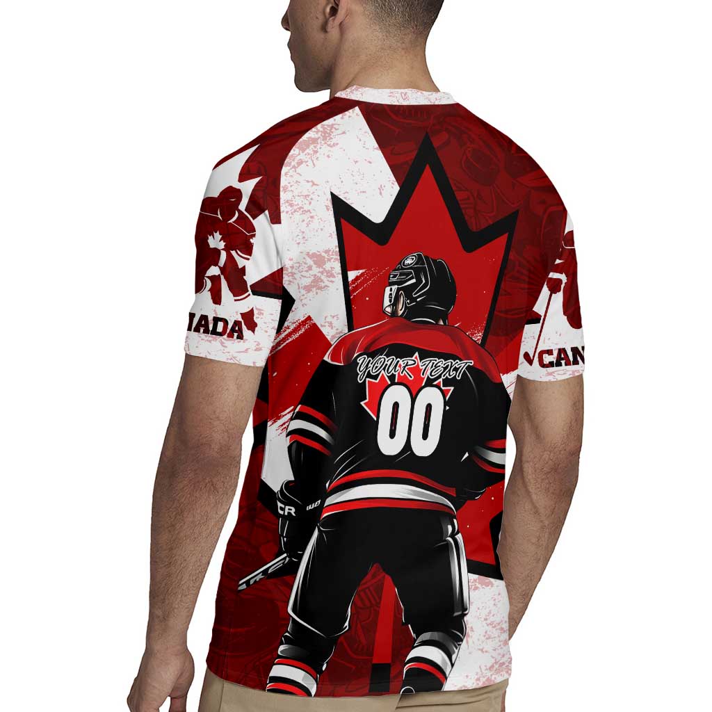 Personalized Canada Hockey Warrior Rugby Jersey Bold Maple Leaf Sports Art