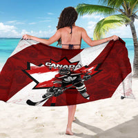 Canada Hockey Warrior Sarong Bold Maple Leaf Sports Art