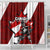 Canada Hockey Warrior Shower Curtain Bold Maple Leaf Sports Art