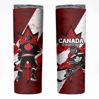 Canada Hockey Warrior Skinny Tumbler Bold Maple Leaf Sports Art